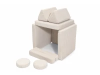 Shappy Pure Speelbank Mini - Ribstof - Vanilla - Afbeelding 4