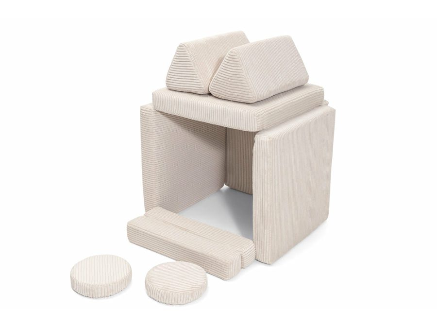 Shappy Pure Speelbank Mini - Ribstof - Vanilla - Afbeelding 4