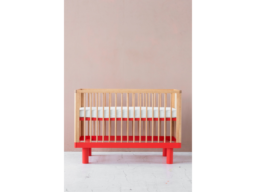 Karl & Fric Nox ledikant 60x120 - Naturel / Rood - Afbeelding 4