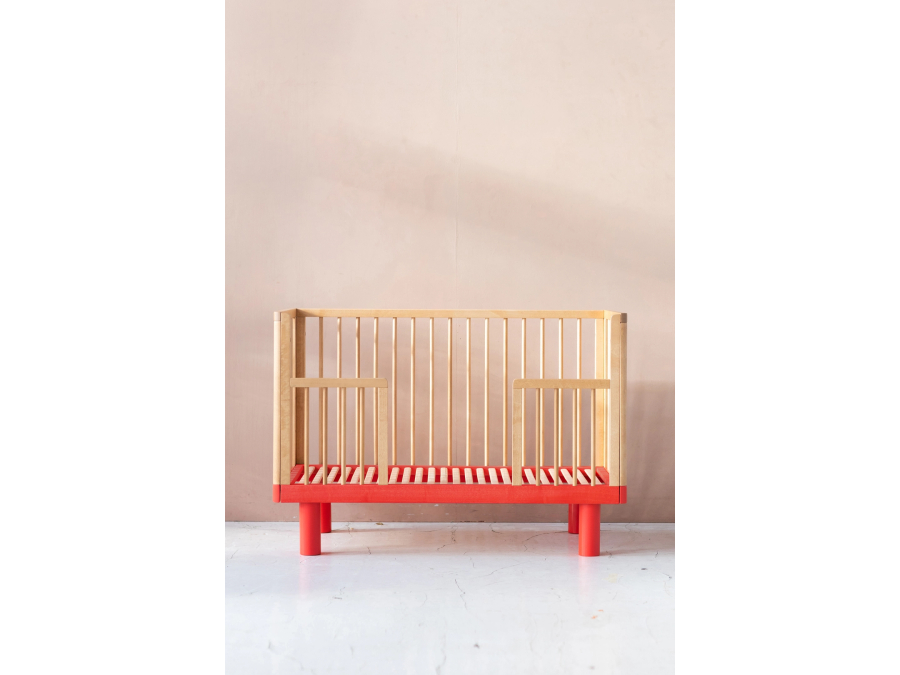 Karl & Fric Nox ledikant 60x120 - Naturel / Rood - Afbeelding 7