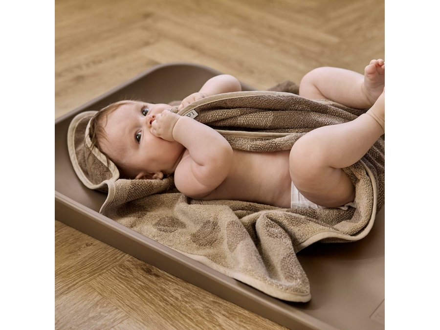 Leander hoodie badcape mocca - Afbeelding 4