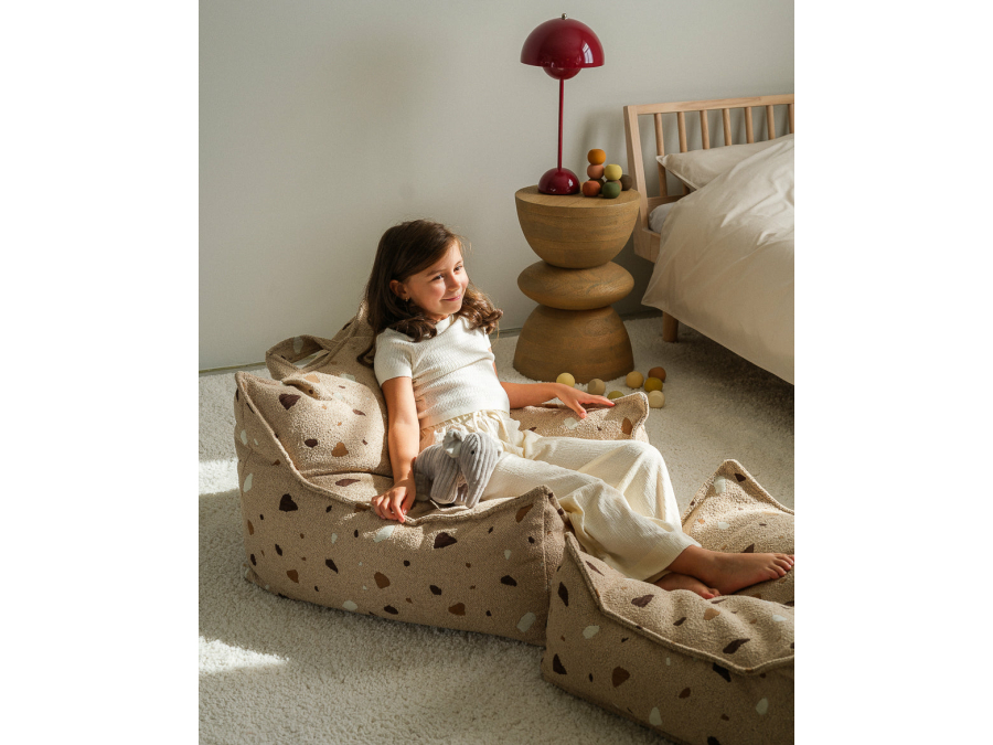 WigiWama Terrazzo beanbag chair - Sand - Afbeelding 8
