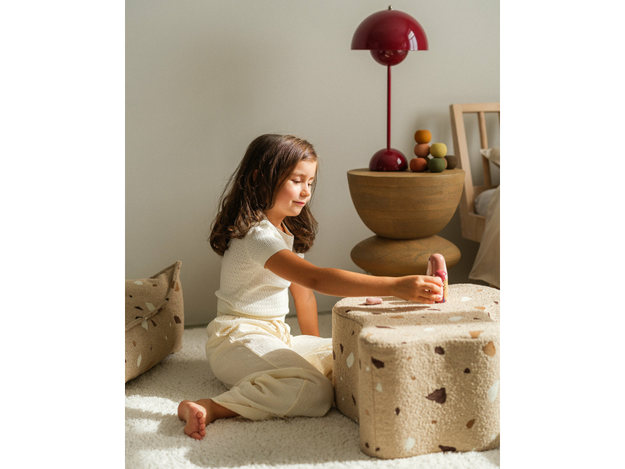 WigiWama Terrazzo cloud poef - Sand - Afbeelding 8