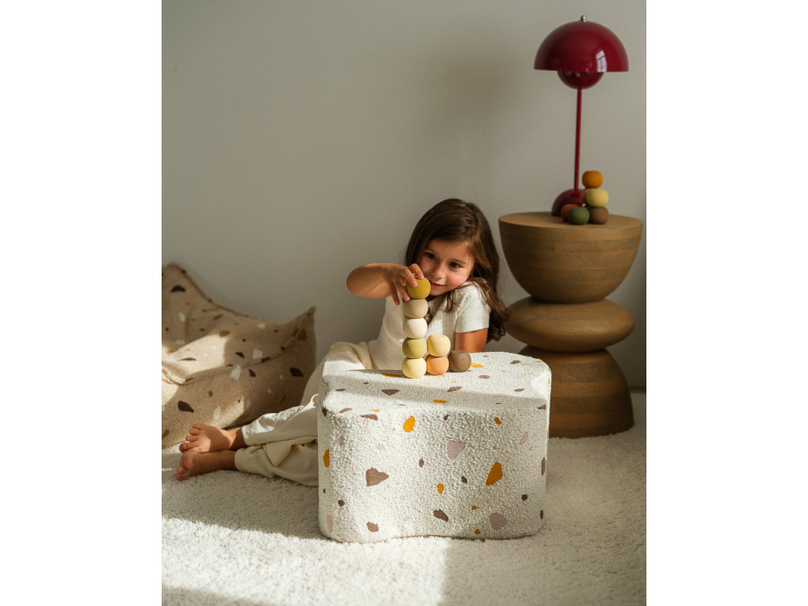 WigiWama Terrazzo cloud poef - Marble - Afbeelding 6
