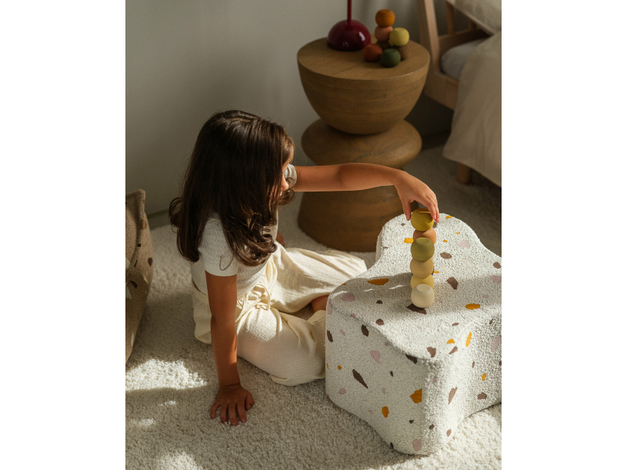 WigiWama Terrazzo cloud poef - Marble - Afbeelding 7