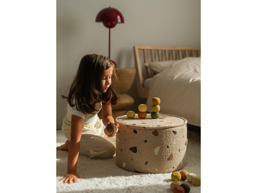 WigiWama Terrazzo poef - Sand - Afbeelding 4