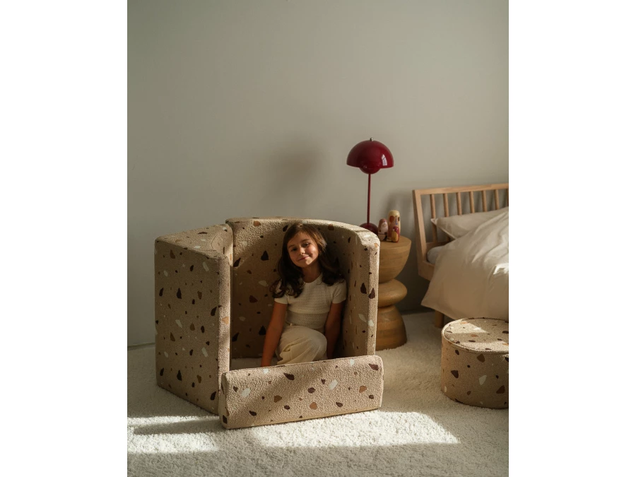 WigiWama Terrazzo moon chair - Sand - Afbeelding 6