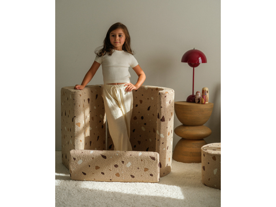 WigiWama Terrazzo moon chair - Sand - Afbeelding 7