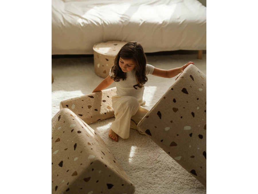 WigiWama Terrazzo moon chair - Sand - Afbeelding 8