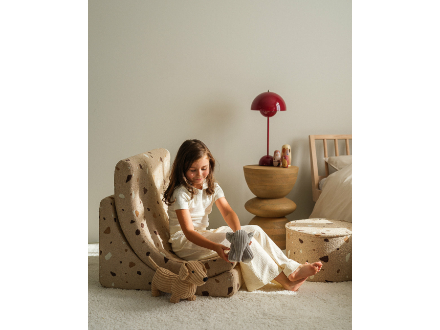 WigiWama Terrazzo moon chair - Sand - Afbeelding 9
