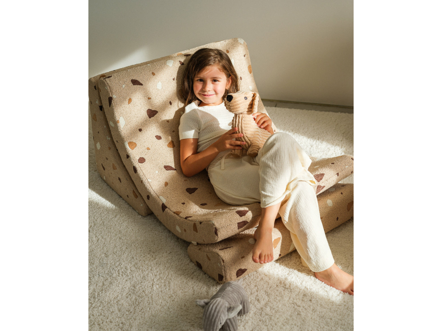 WigiWama Terrazzo moon chair - Sand - Afbeelding 12