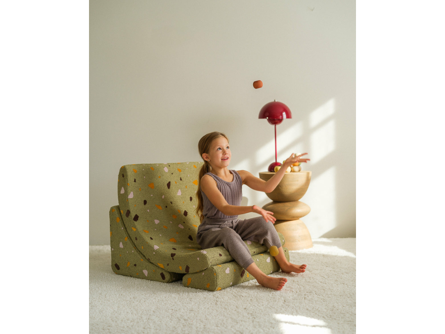 WigiWama Terrazzo moon chair - Moss - Afbeelding 4