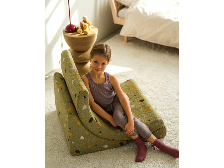 WigiWama Terrazzo moon chair - Moss - Afbeelding 5