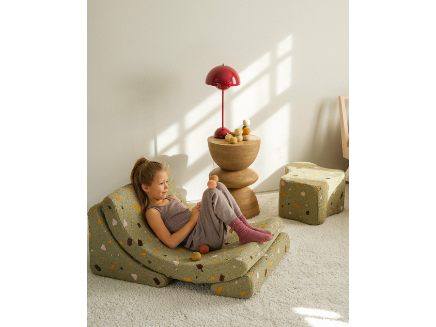 WigiWama Terrazzo cloud poef - Moss - Afbeelding 5