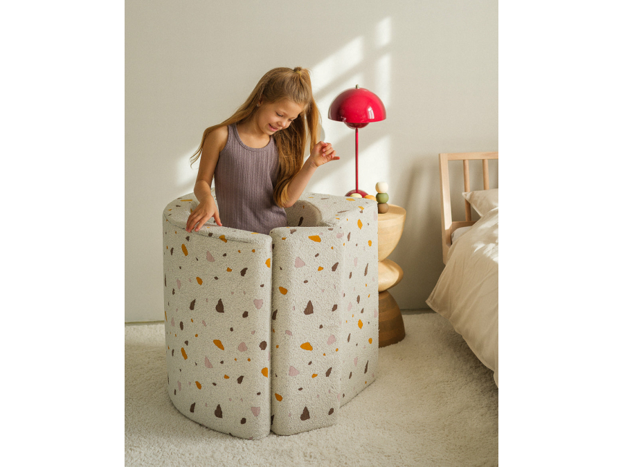 WigiWama Terrazzo moon chair - Marble - Afbeelding 7