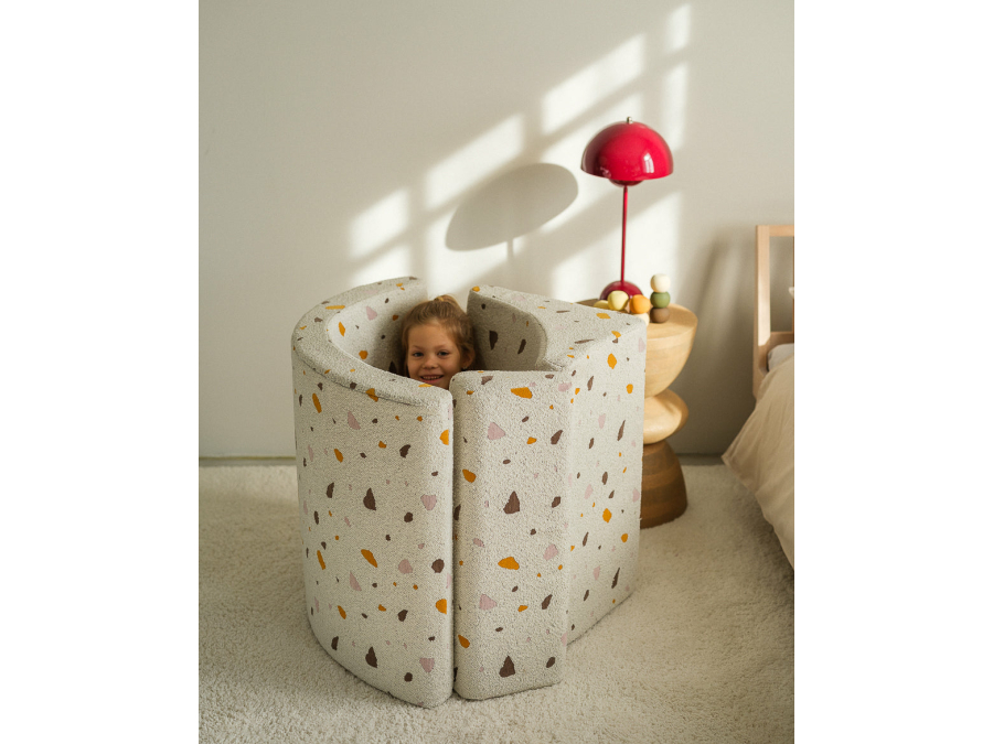 WigiWama Terrazzo moon chair - Marble - Afbeelding 8