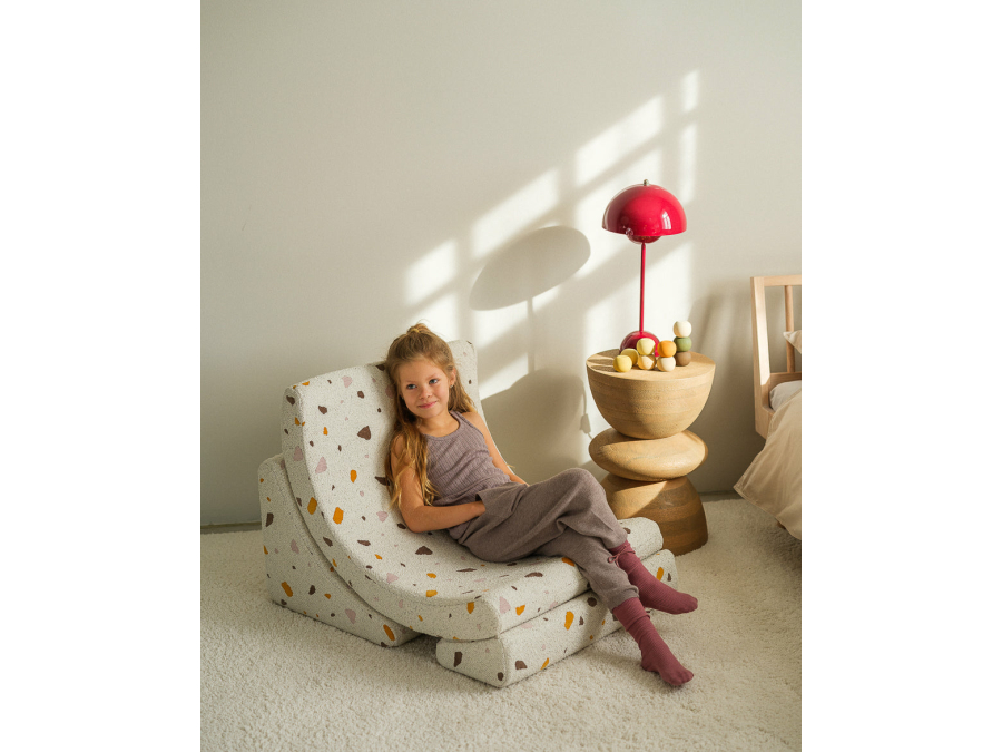WigiWama Terrazzo moon chair - Marble - Afbeelding 10