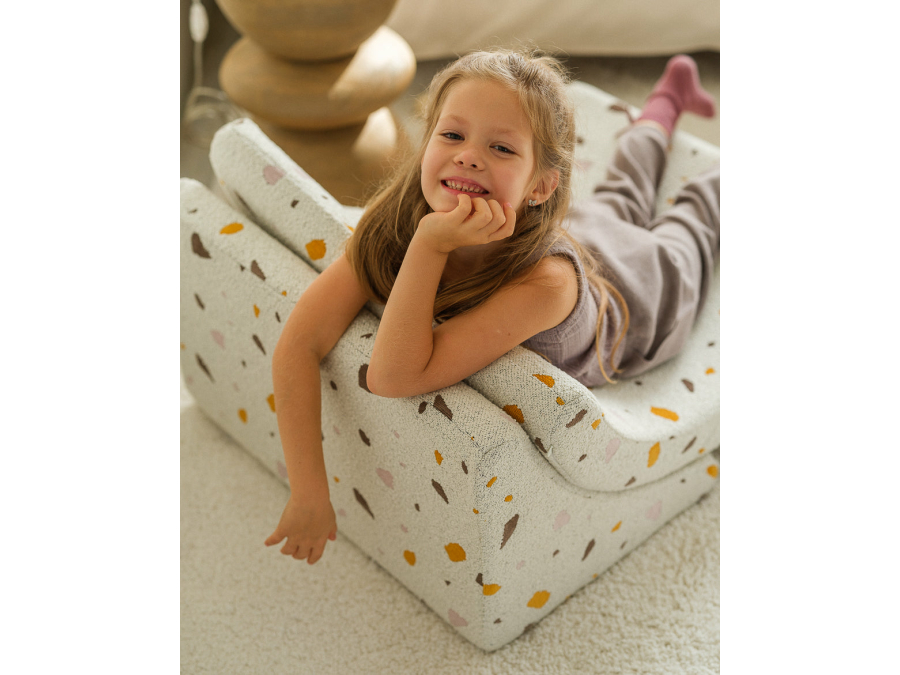 WigiWama Terrazzo moon chair - Marble - Afbeelding 11