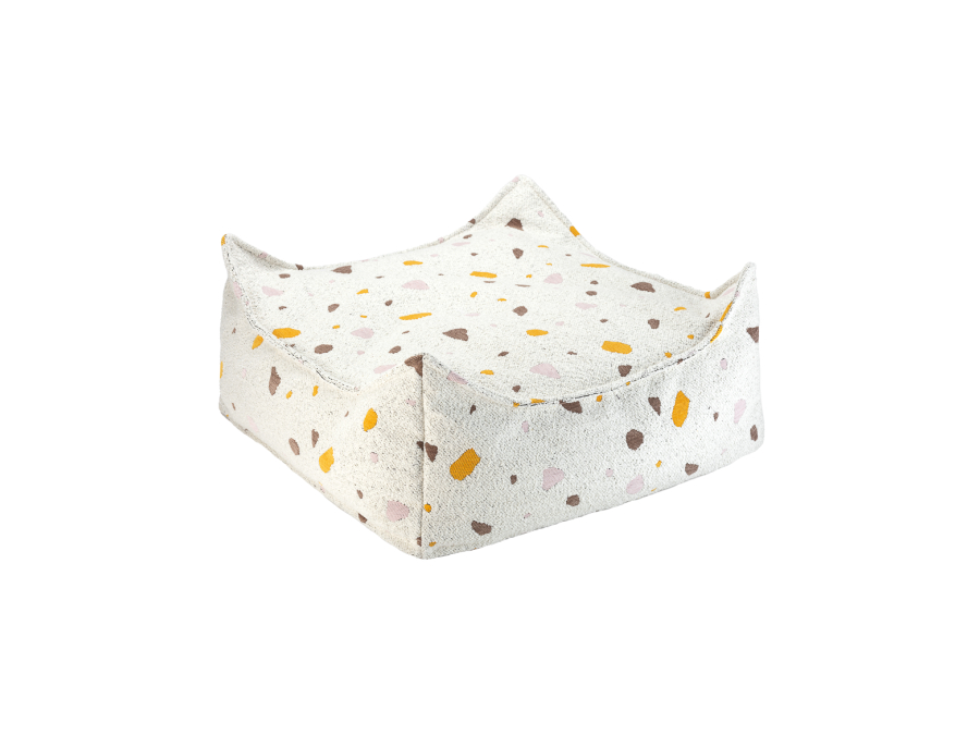 WigiWama Terrazzo square ottoman - Marble
