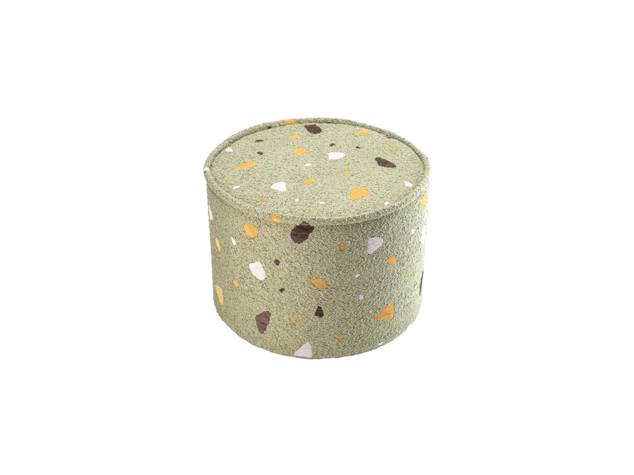 WigiWama Terrazzo poef - Moss