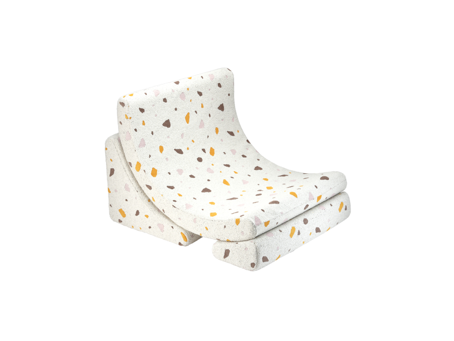 WigiWama Terrazzo moon chair - Marble