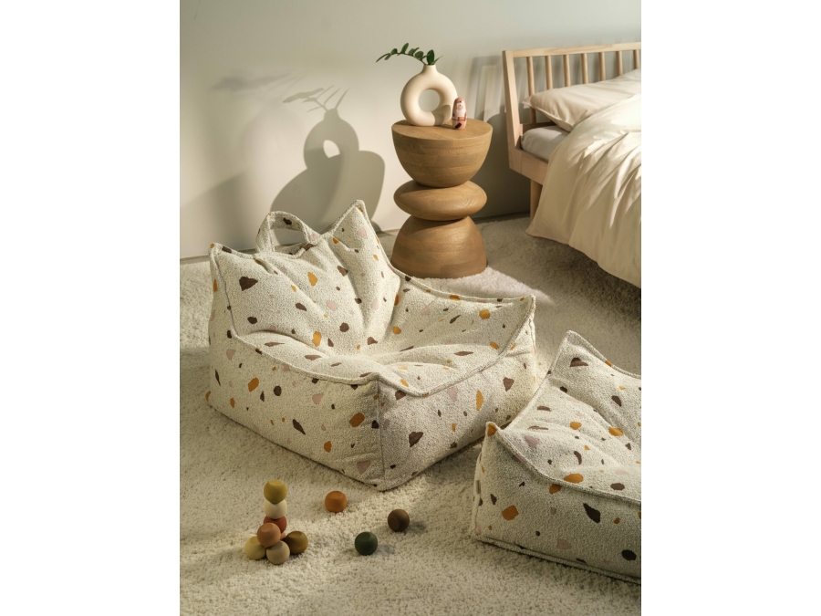 WigiWama Terrazzo beanbag chair - Marble - Afbeelding 4
