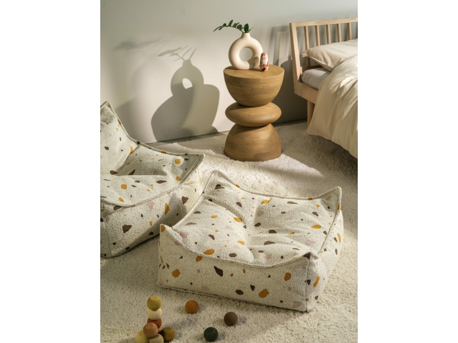 WigiWama Terrazzo square ottoman - Marble - Afbeelding 3