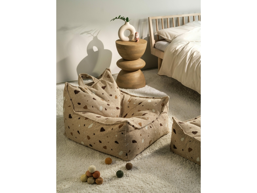 WigiWama Terrazzo beanbag chair - Sand - Afbeelding 4