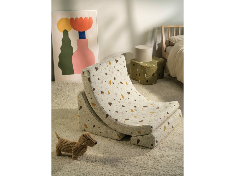 WigiWama Terrazzo moon chair - Marble - Afbeelding 2