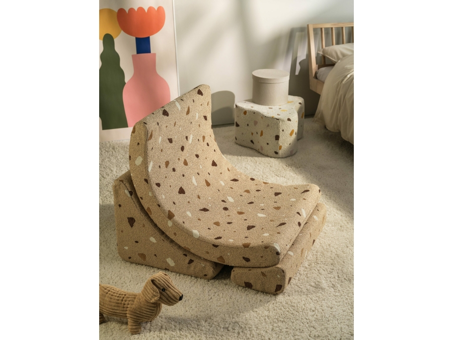 WigiWama Terrazzo moon chair - Sand - Afbeelding 4
