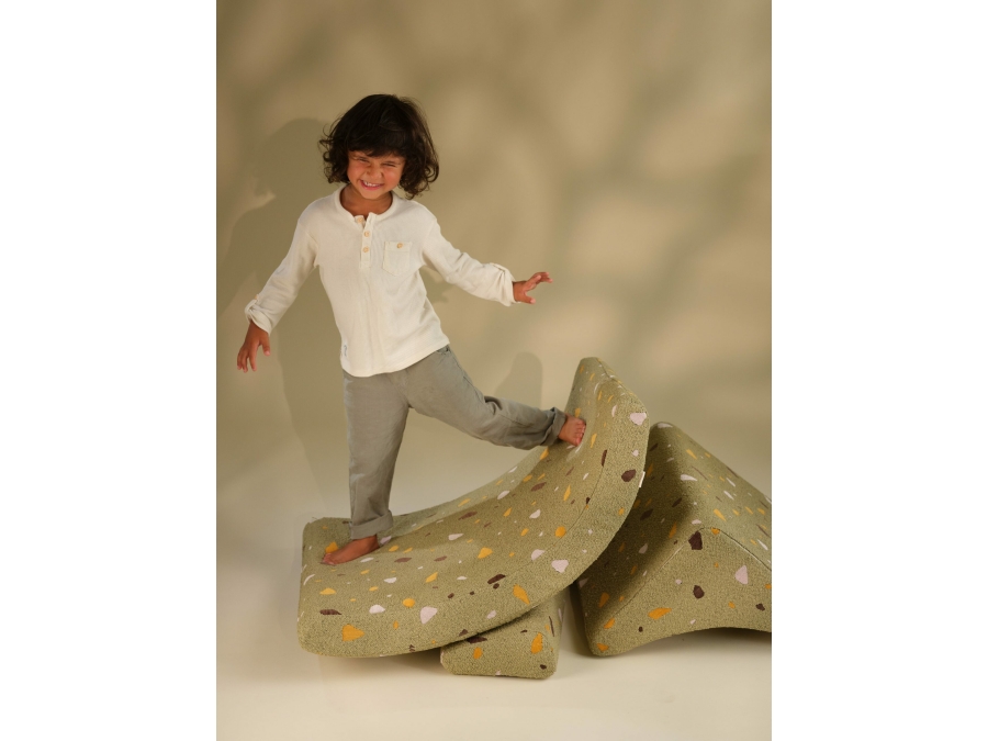 WigiWama Terrazzo moon chair - Moss - Afbeelding 9
