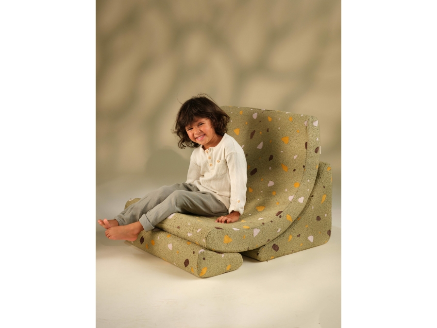 WigiWama Terrazzo moon chair - Moss - Afbeelding 8