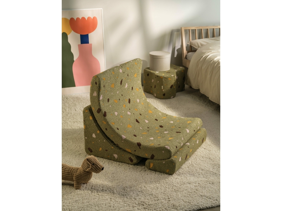 WigiWama Terrazzo moon chair - Moss - Afbeelding 3