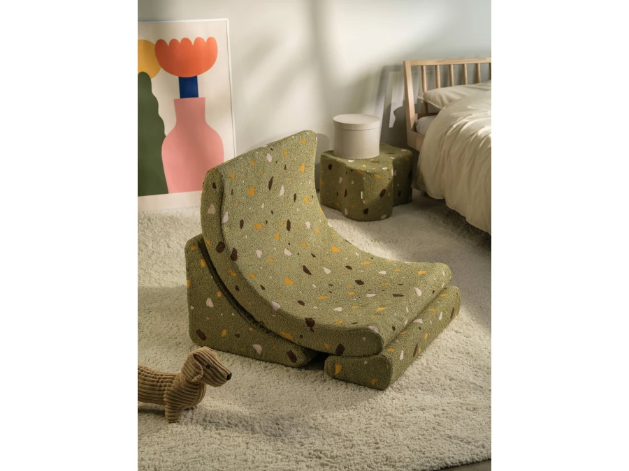 WigiWama Terrazzo moon chair - Moss - Afbeelding 3