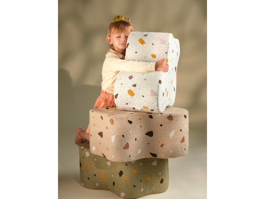 WigiWama Terrazzo cloud poef - Marble - Afbeelding 9