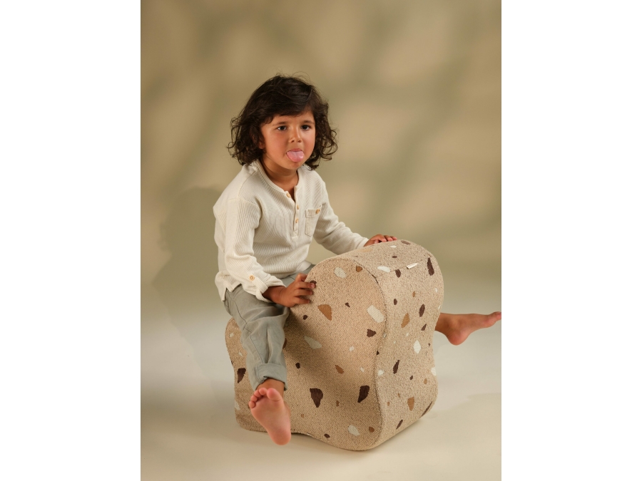 WigiWama Terrazzo cloud poef - Sand - Afbeelding 9