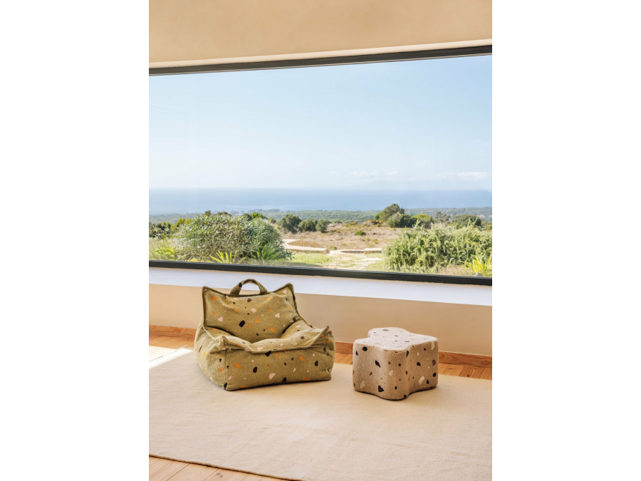 WigiWama Terrazzo cloud poef - Sand - Afbeelding 3