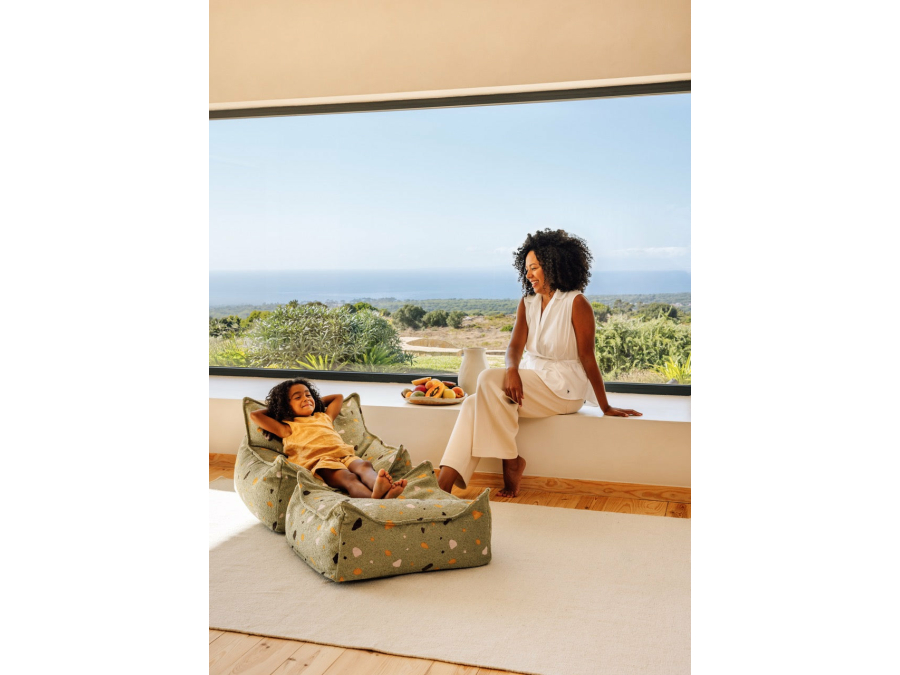 WigiWama Terrazzo square ottoman - Moss - Afbeelding 2