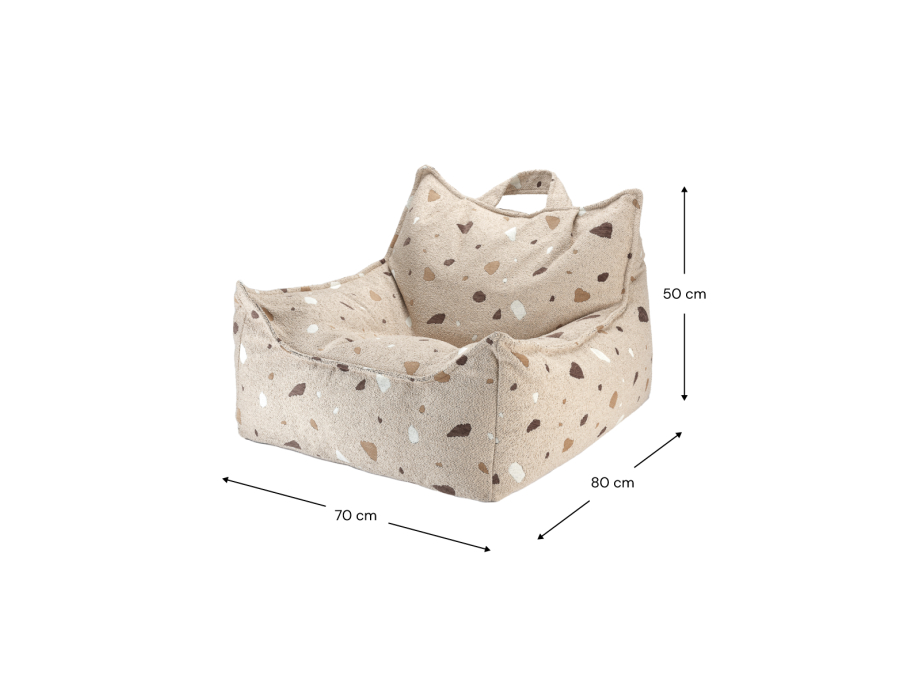 WigiWama Terrazzo beanbag chair - Sand - Afbeelding 13