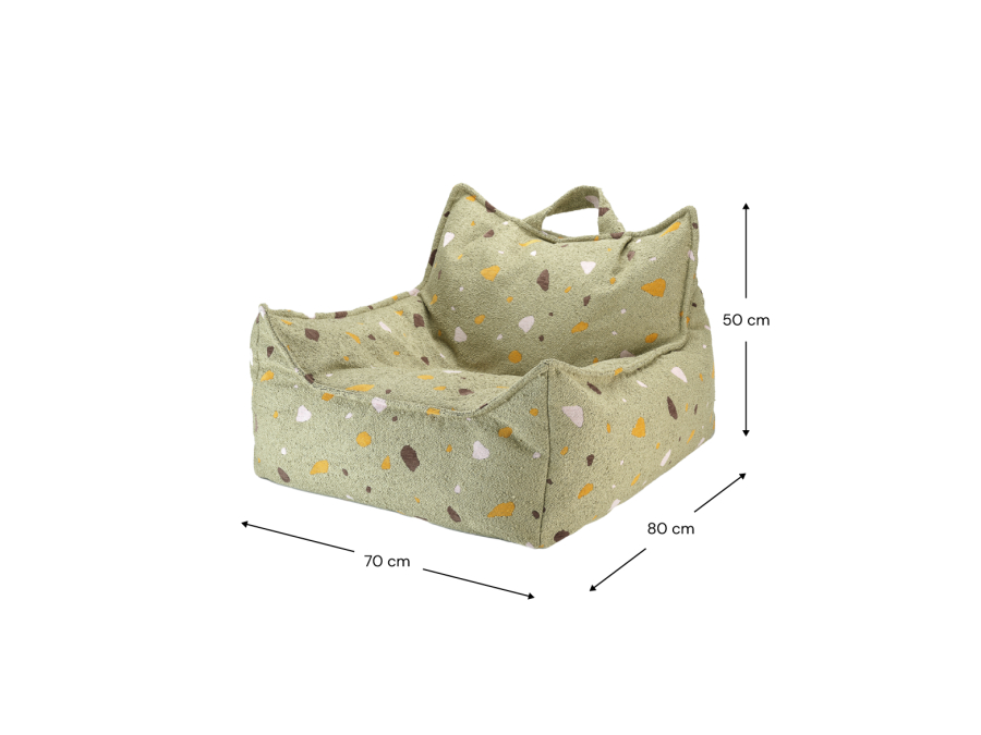 WigiWama Terrazzo beanbag chair - Moss - Afbeelding 13