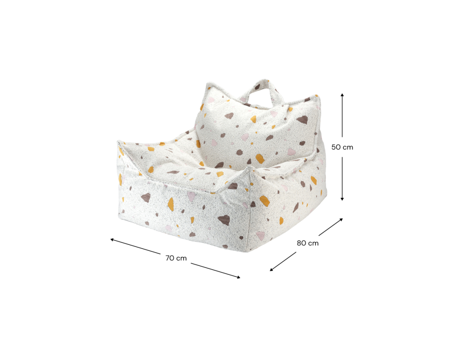 WigiWama Terrazzo beanbag chair - Marble - Afbeelding 12