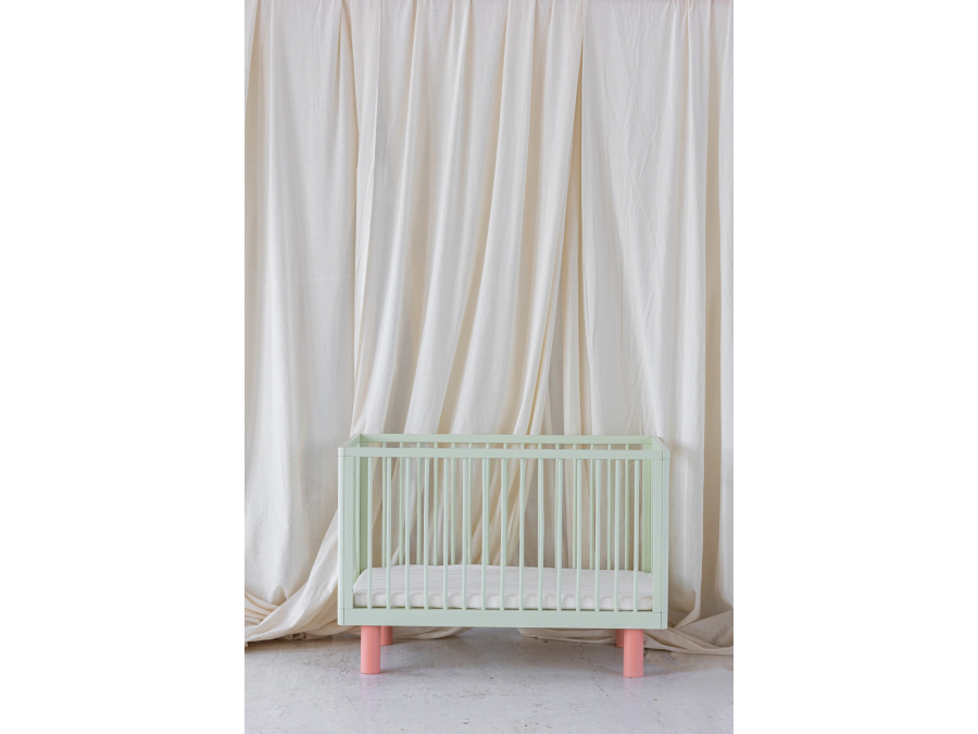 Karl & Fric Nox ledikant 60x120 - Pistache / Roze - Afbeelding 6