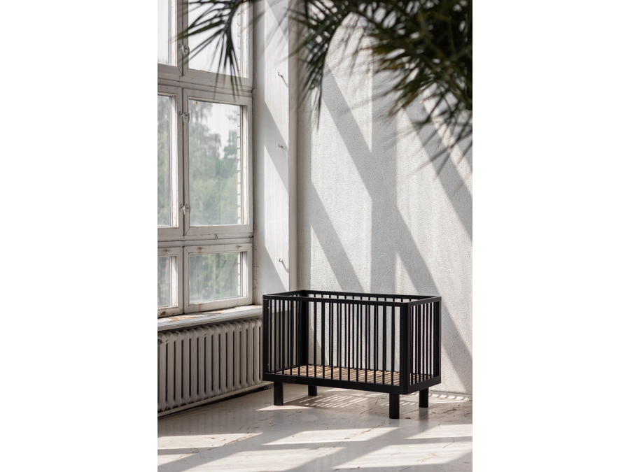 Karl & Fric Nox ledikant 60x120 - Black Satin - Afbeelding 3