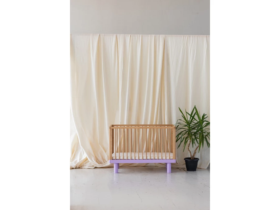 Karl & Fric Nox ledikant 60x120 - Naturel / Lavendel - Afbeelding 2