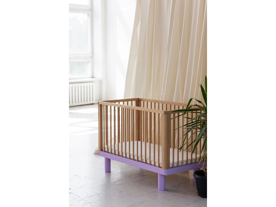 Karl & Fric Nox ledikant 60x120 - Naturel / Lavendel - Afbeelding 3