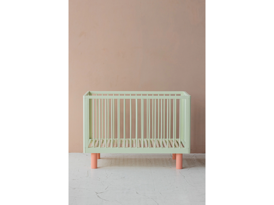 Karl & Fric Nox ledikant 60x120 - Pistache / Roze - Afbeelding 2