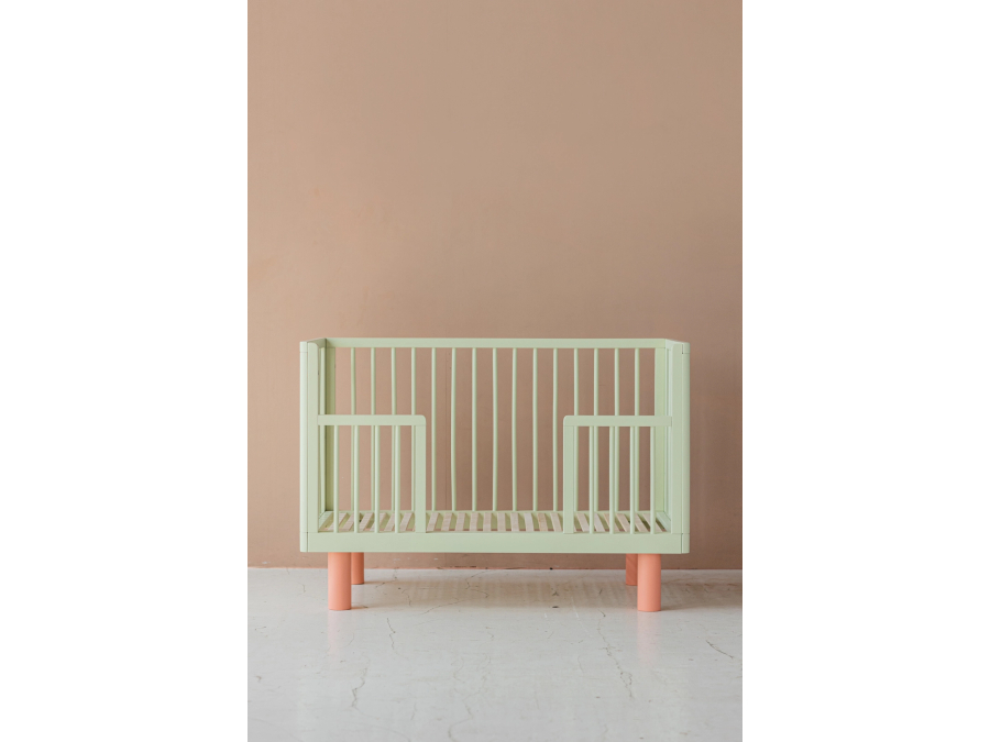 Karl & Fric Nox ledikant 60x120 - Pistache / Roze - Afbeelding 4