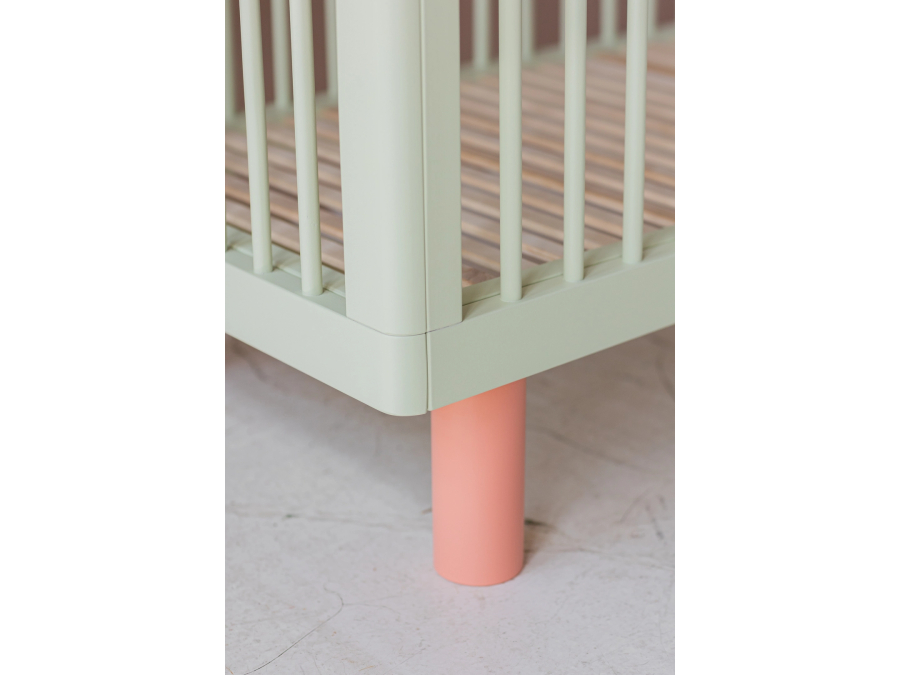 Karl & Fric Nox ledikant 60x120 - Pistache / Roze - Afbeelding 5