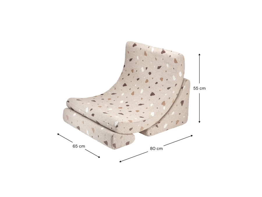 WigiWama Terrazzo moon chair - Sand - Afbeelding 14
