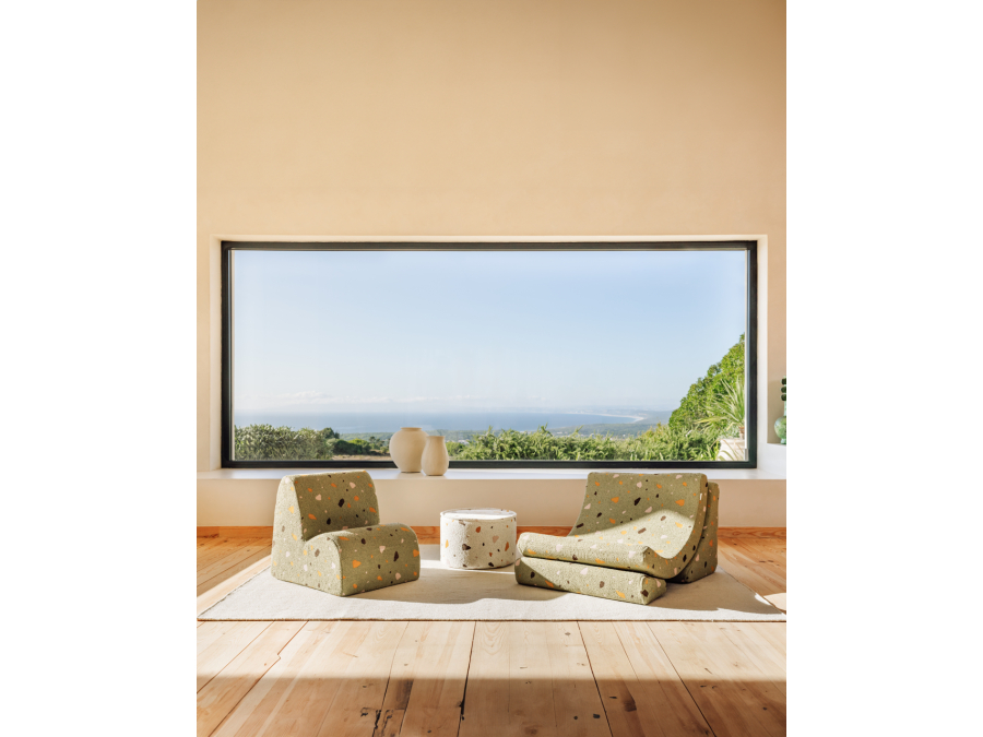 WigiWama Terrazzo poef - Marble - Afbeelding 2